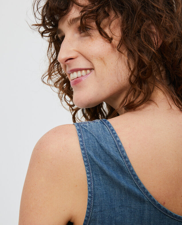 Jeanskleid mit Trägern Denim blue