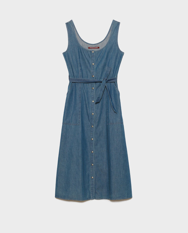 Jeanskleid mit Trägern Denim blue