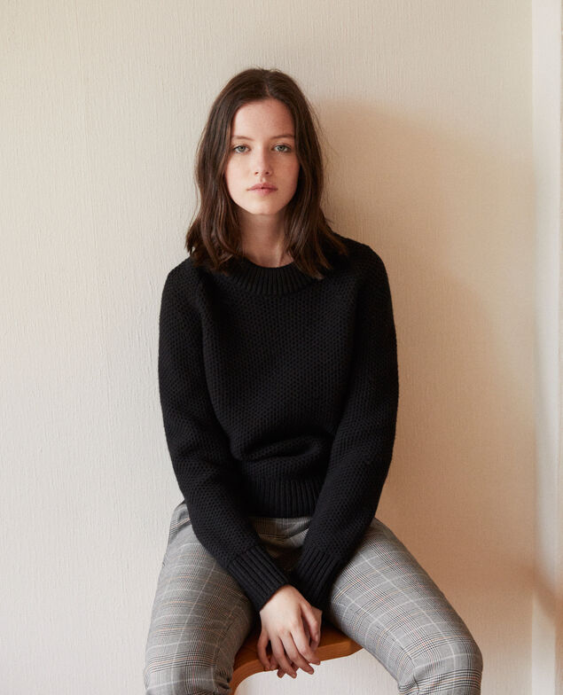 Pullover aus Wolle Noir