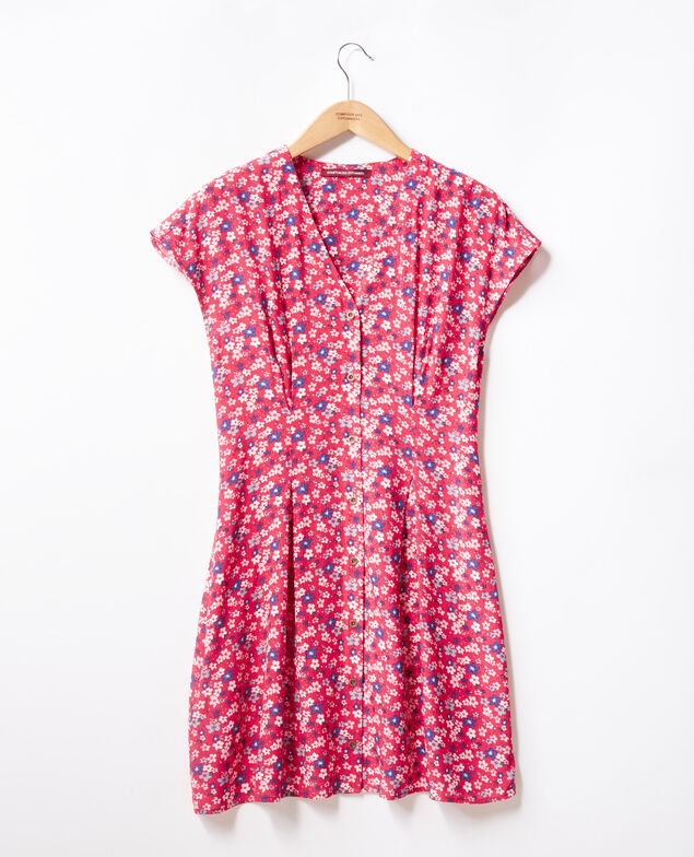 Gemustertes Kleid Honolulu ultra pink
