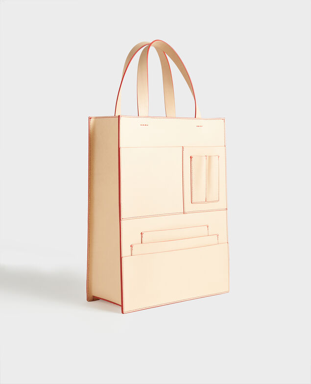 Ledertasche Fiery red buttercream