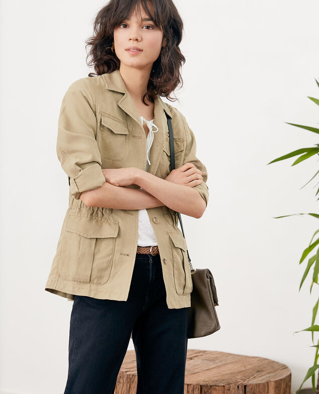 Tropenjacke mit Leinen Mastic