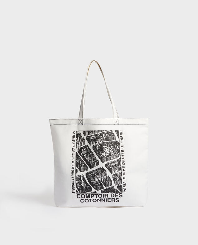 Tasche aus gemustertem Segeltuch Black beauty