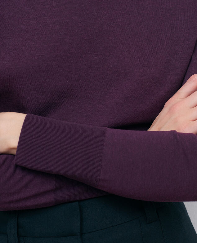 Dünner Rippstrick-Pullover Potent purple