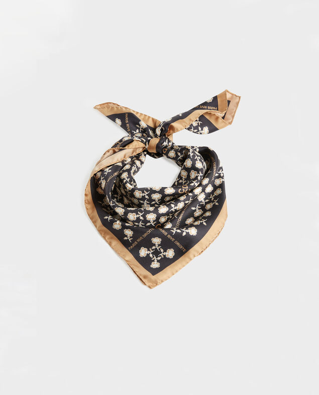 Quadratisches Seidentuch Black beauty