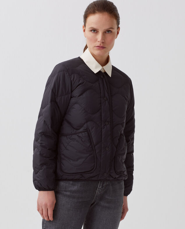 PLUME - Daunenjacke mit langen Ärmeln H091 black beauty