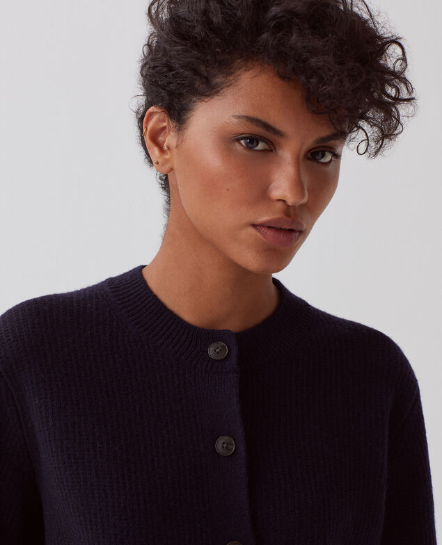 Cardigan aus Wolle U690 navy