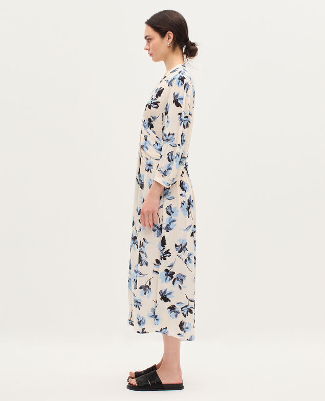 Langes fließendes Kleid K620 lily blue