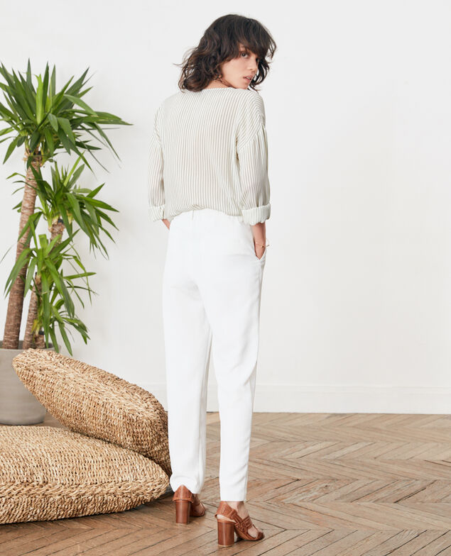 Hose aus Krepp Blanc