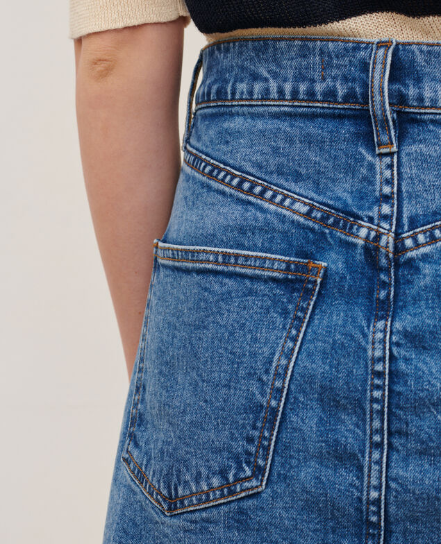 Minirock aus Jeans 0642 vintage wash denim