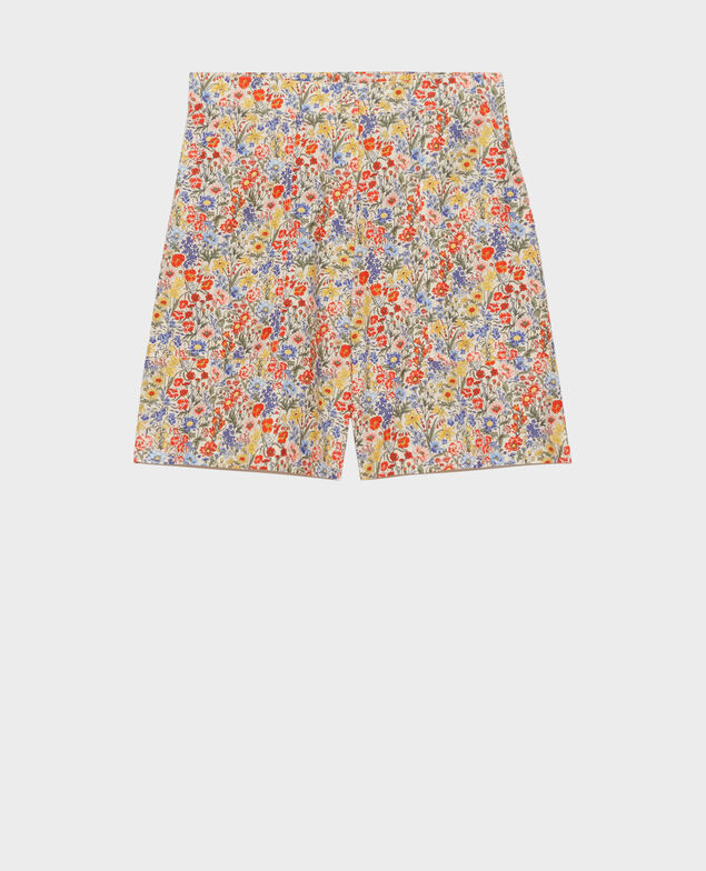 Gemusterte Shorts mit hoher Taille 5194 prairie_gardenia