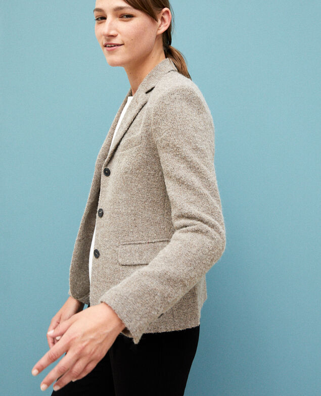 Blazer mit Wolle Beige
