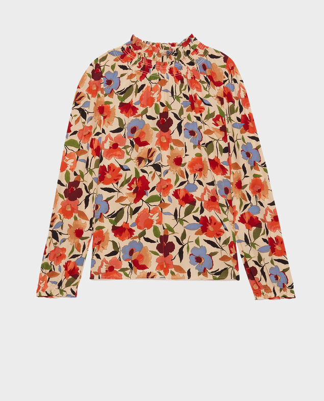 Gemusterte Bluse 8857 31 beige print