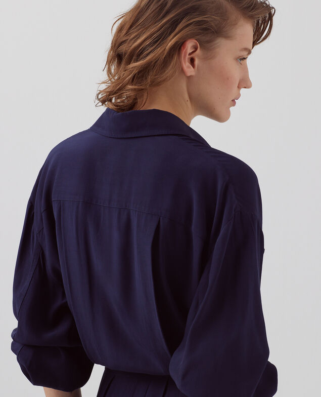 Fließendes Hemdkleid H694 baritone blue