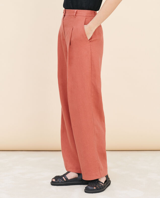 YVONNE - Weite Hose aus Leinen 7200c 13 red