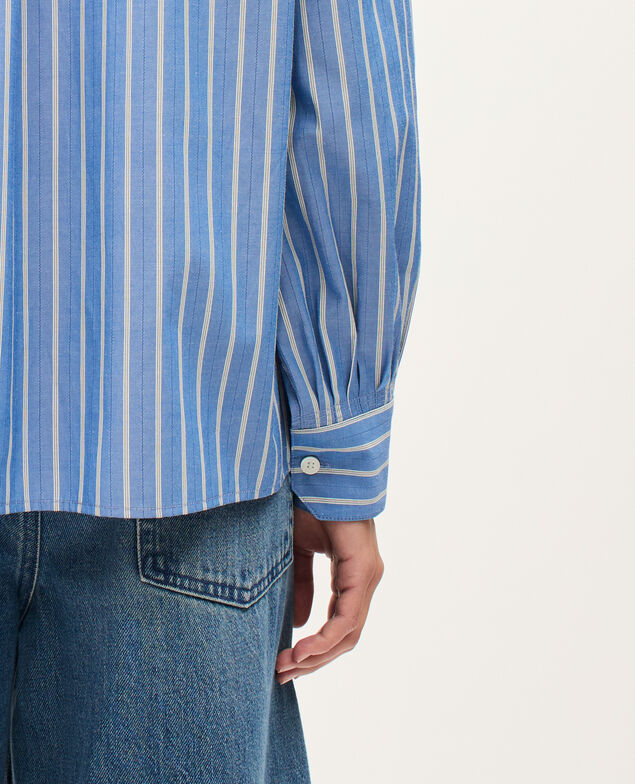 Gestreifte Bluse K632 stripes blue