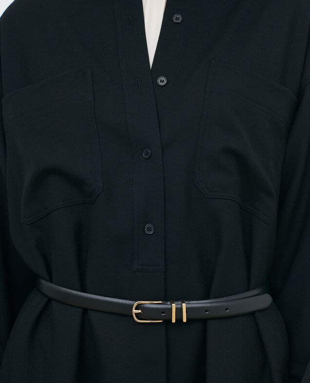 Kurzes Oversize-Hemdkleid Black beauty