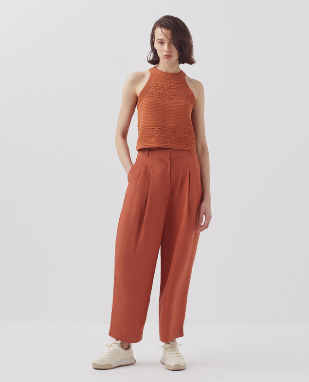 Häkel-Top aus Baumwolle H350 amber brown