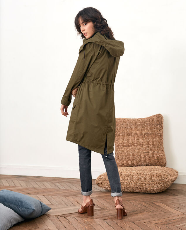 Parka mit abnehmbarer Kapuze und herausnehmbarem Futter Dark kaki