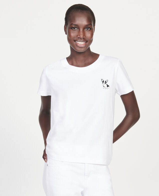 Léon T-Shirt aus Baumwolle Optical white