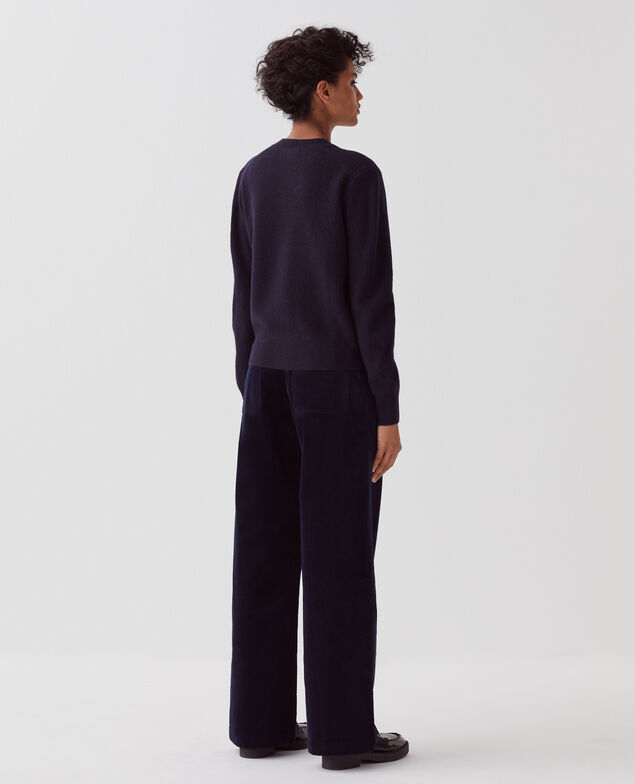 Cardigan aus Wolle U690 navy