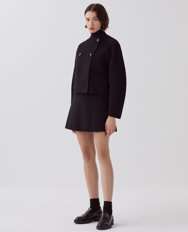Kurze, doppelseitige Jacke H091 black beauty
