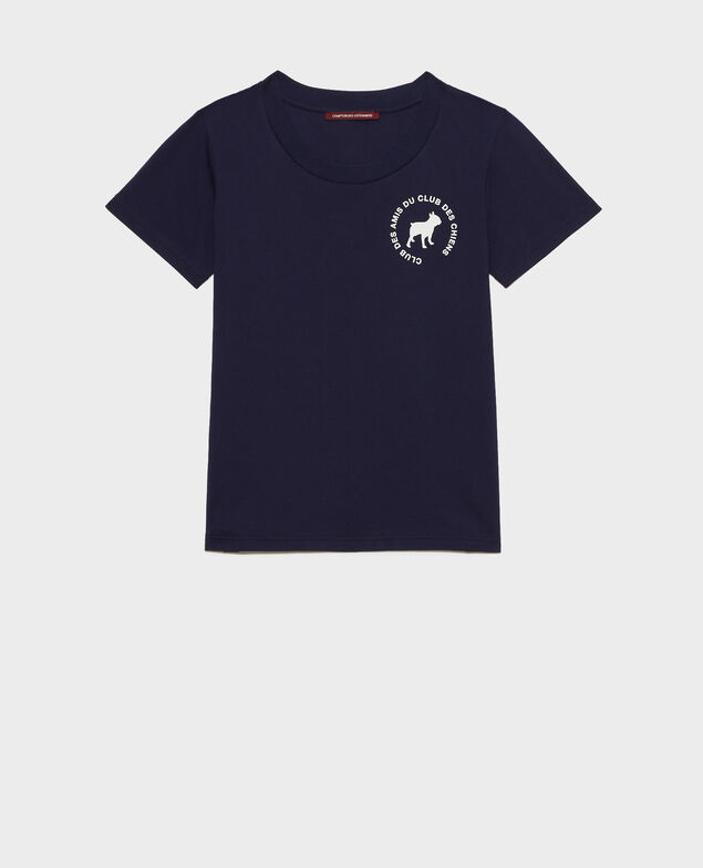 T-Shirt aus Baumwolle Maritime blue