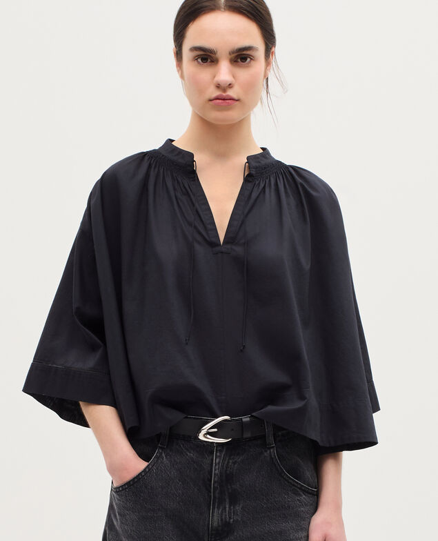 Bluse aus Baumwollvoile K080 vulcan gray