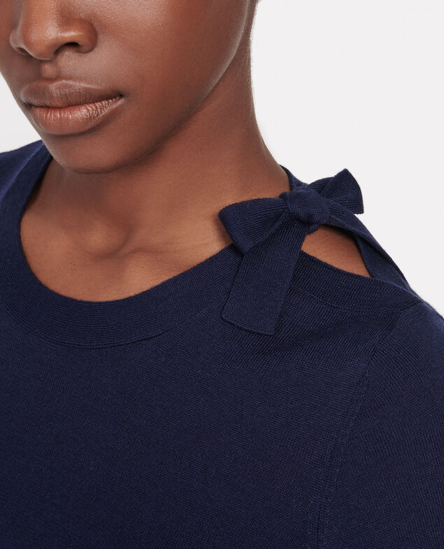 Pullover mit Seide und Kaschmir Maritime blue