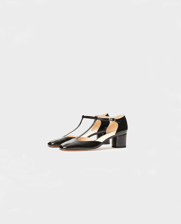 Salome-Schuhe aus Lackleder  Black beauty