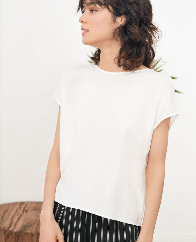 Top mit Rückendekolleté Off white