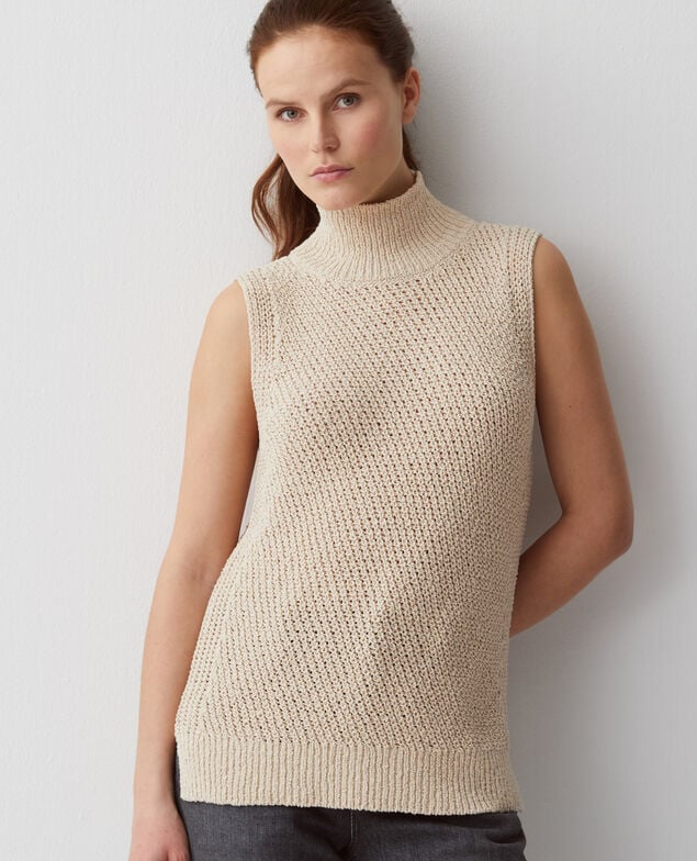 Ärmelloser Pullover H311 oyester gray