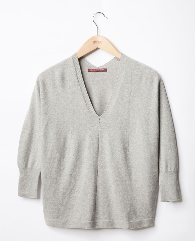 Pullover mit 3/4-Ärmeln Light grey
