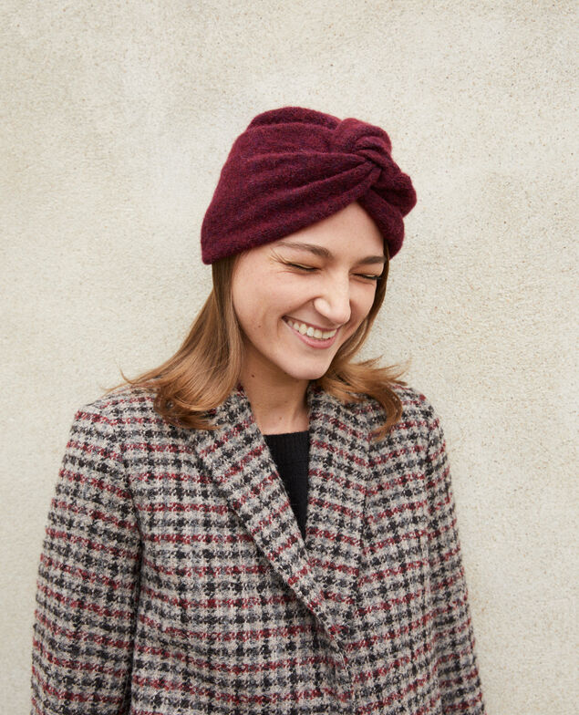 Mütze im Stil eines Turbans Braun