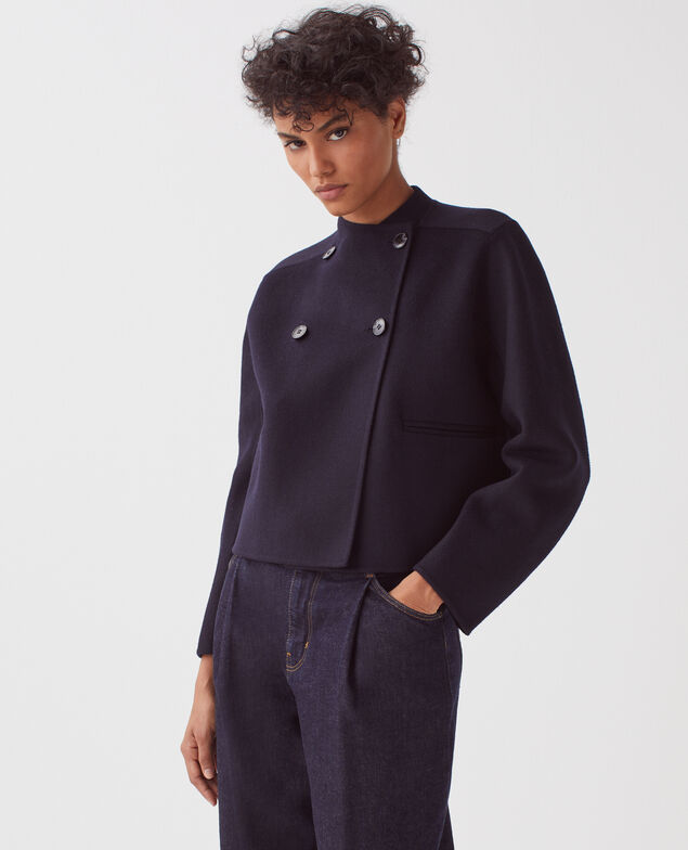 Kurze, doppelseitige Jacke H695 night sky