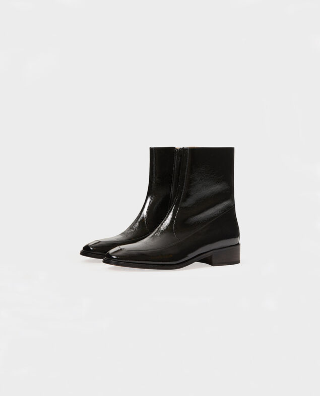  Enge Boots aus Leder Black beauty