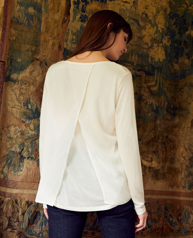 T-Shirt aus Bimaterial Off white