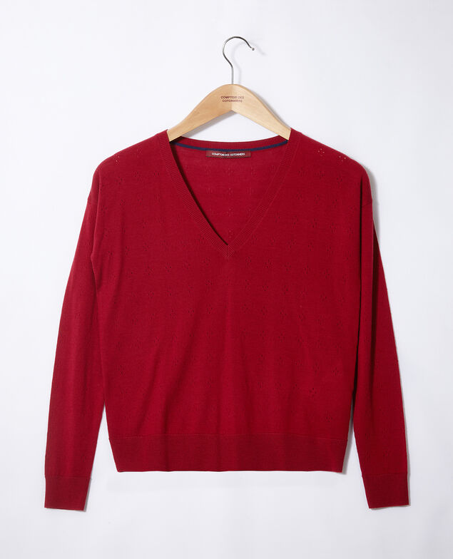 Pullover aus Merinowolle Rio red