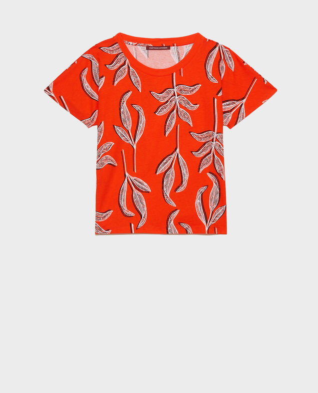 T-Shirt mit Rundhalsausschnitt aus Baumwolle Prt bot spicy