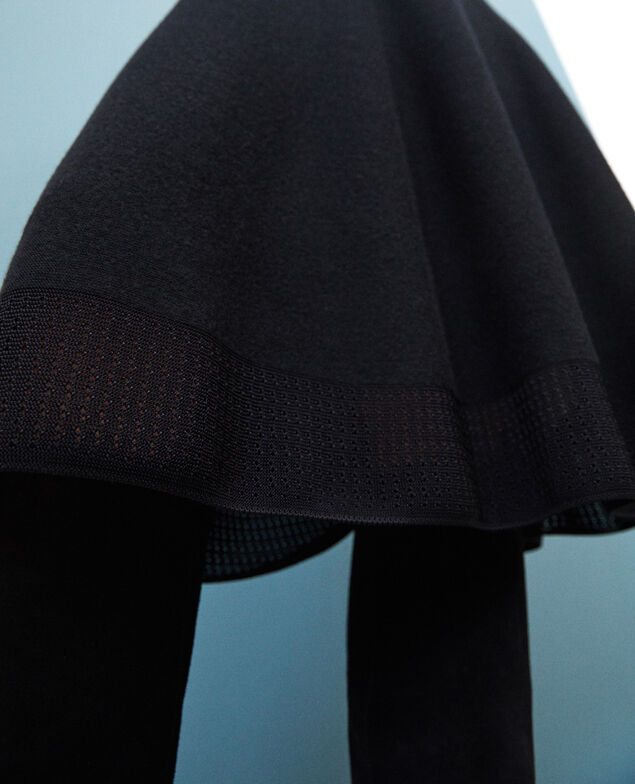 Whole Garment Kleid mit personalisierbarem Kragen Schwarz