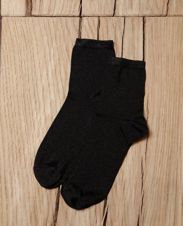 Socken mit Lurexgarn Noir