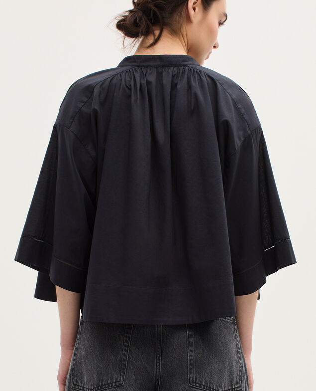 Bluse aus Baumwollvoile K080 vulcan gray