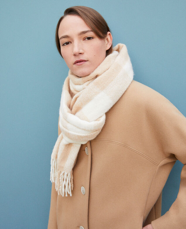 Langer Schal Silver gray/off white