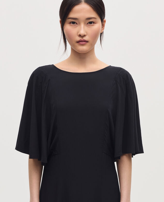 Langes fließendes Kleid H091 black beauty