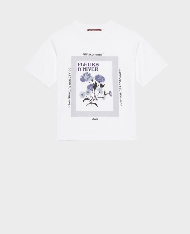 T-Shirt aus Baumwolle mit kurzen Ärmeln Light grey melange