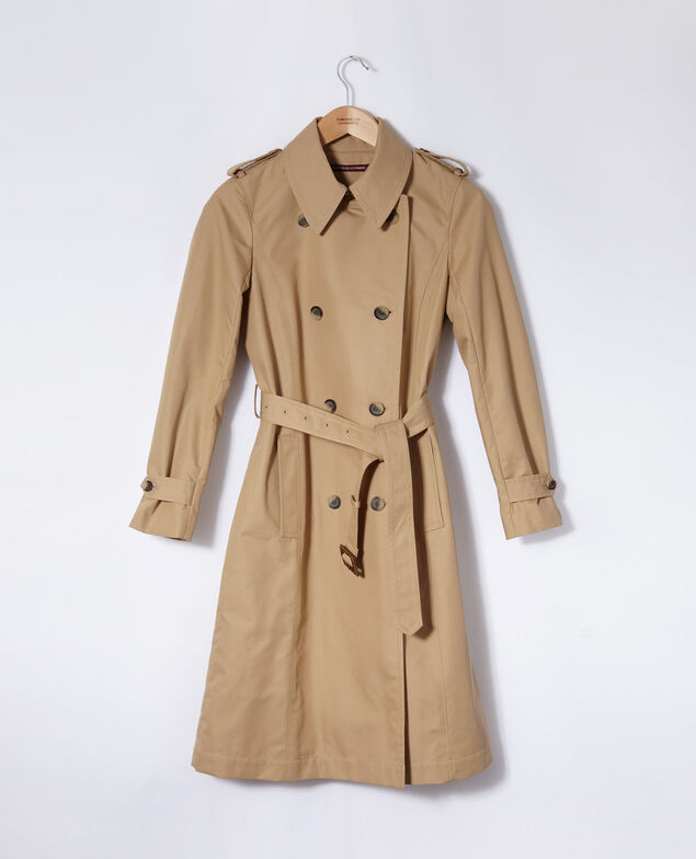 Halblanger Trenchcoat Travertine