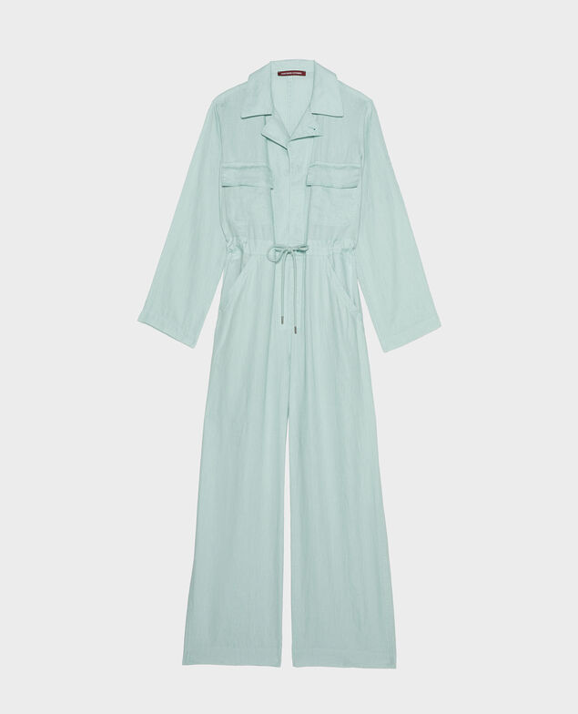 Langer Jumpsuit aus Leinen Blue haze