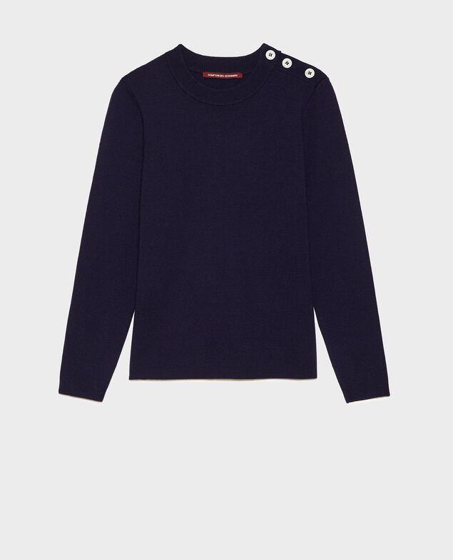 Wollpullover im Marinelook Maritime blue
