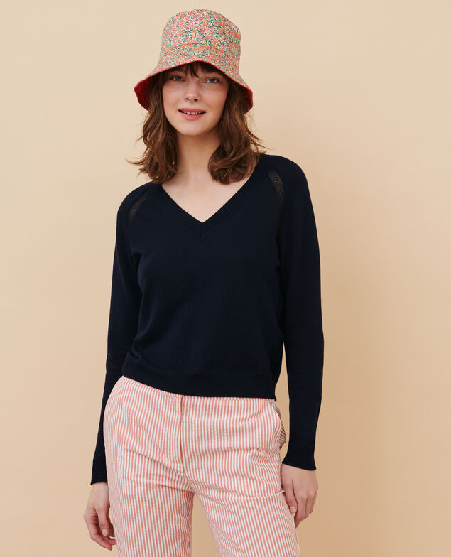 Pullover aus Seidengemisch 7012c 69 navy