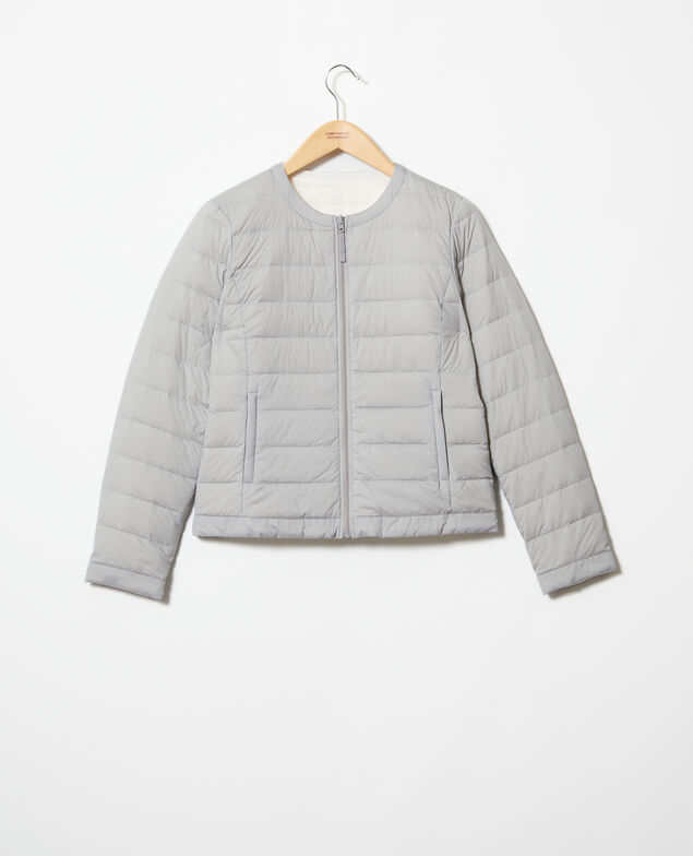 Legendäre Daunenjacke Mademoiselle Plume Light grey/off white